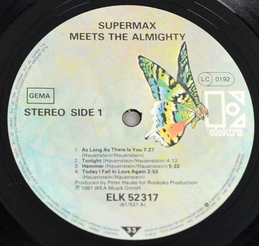 "Meets Almihty" Record Label Details: Elektra ELK 52317 ℗ 1981 WEA Musik Sound Copyright 
