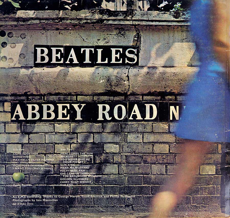 Photo of album back cover BEATLES - Abbey Road ( Genuine Netherlands release ) 12" Vinyl LP Album