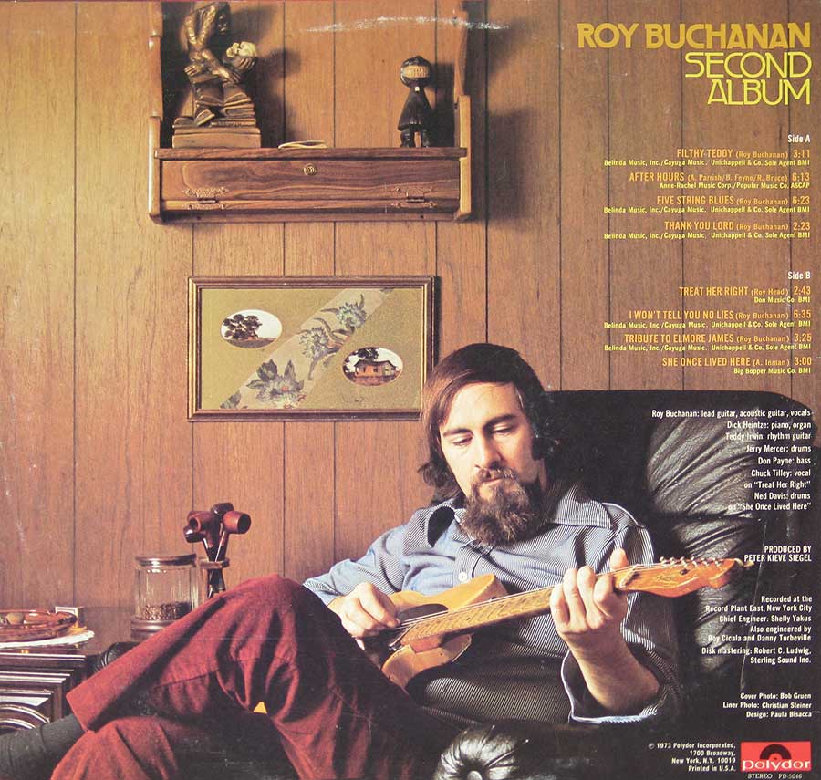 ROY BUCHANAN - Second Album - 12" Vinyl LP Album back cover