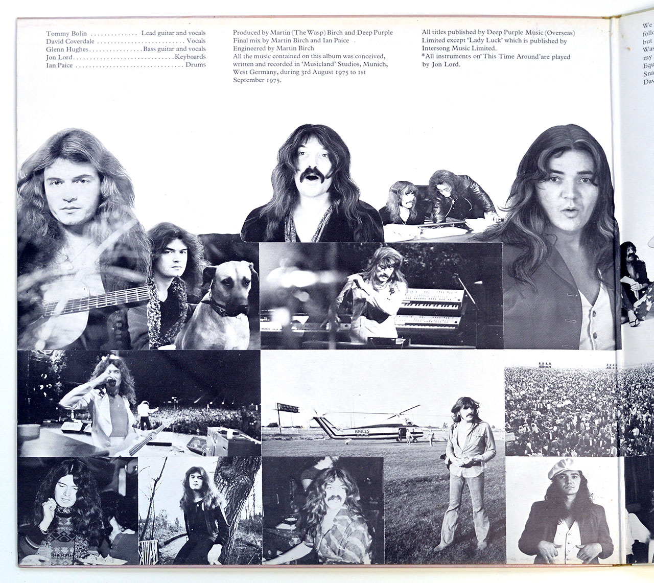 High Resolution Photo of the Inside Cover Side One of DEEP PURPLE - Come Taste The Band ( Netherlands ) https://vinyl-records.nl