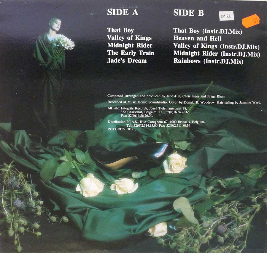 JADE 4U (4 U) Jade's Dream 12" LP Vinyl Album back cover