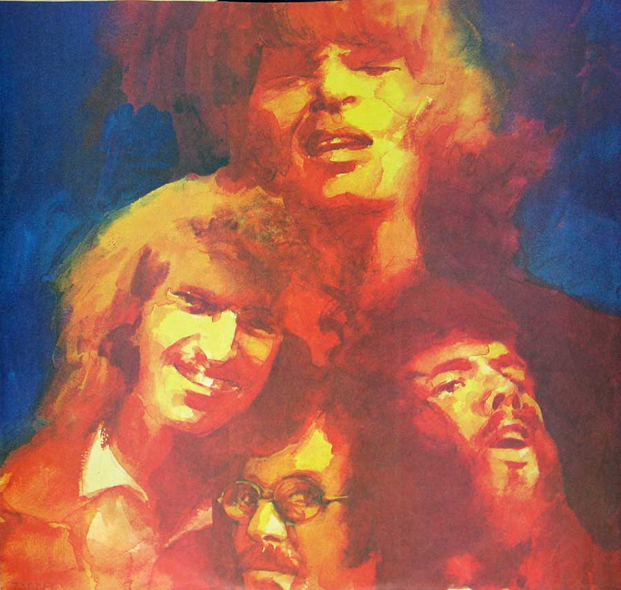 Artwork / illustration with the four Creedence Clearwater Revival band-members 