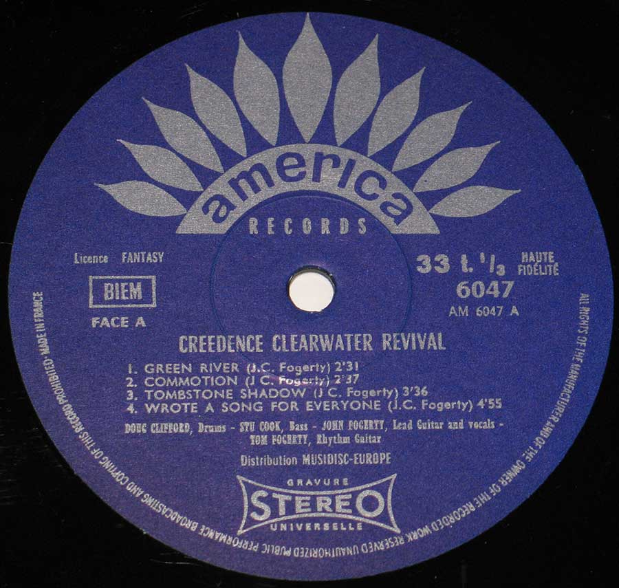 "Green River" Dark Blue Colour America Records Record Label Details: America Records AM 6047 