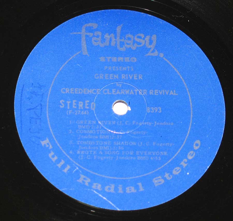 "Green River USA Release" Record Label Details: Fantasy 8393 