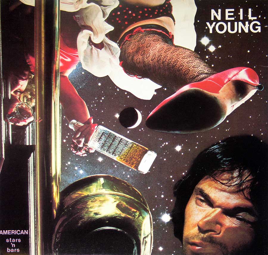 NEIL YOUNG - American Star 'n Bars with Linda Ronstadt, Emmylou Harris 12" vinyl LP  front cover https://vinyl-records.nl
