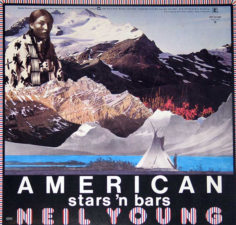NEIL YOUNG - American Star 'n Bars with Linda Ronstadt, Emmylou Harris 12" vinyl LP  back cover