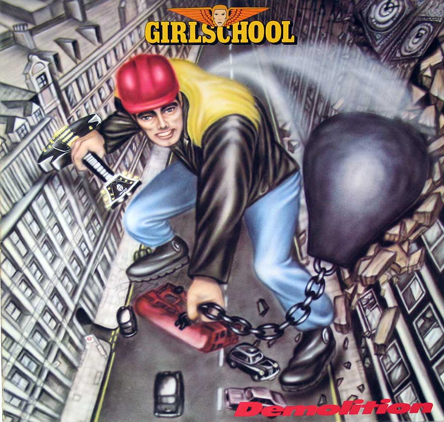 large album front cover photo of: GIRLSCHOOL  - Demolition - NWOBHM 12" Vinyl LP Album 