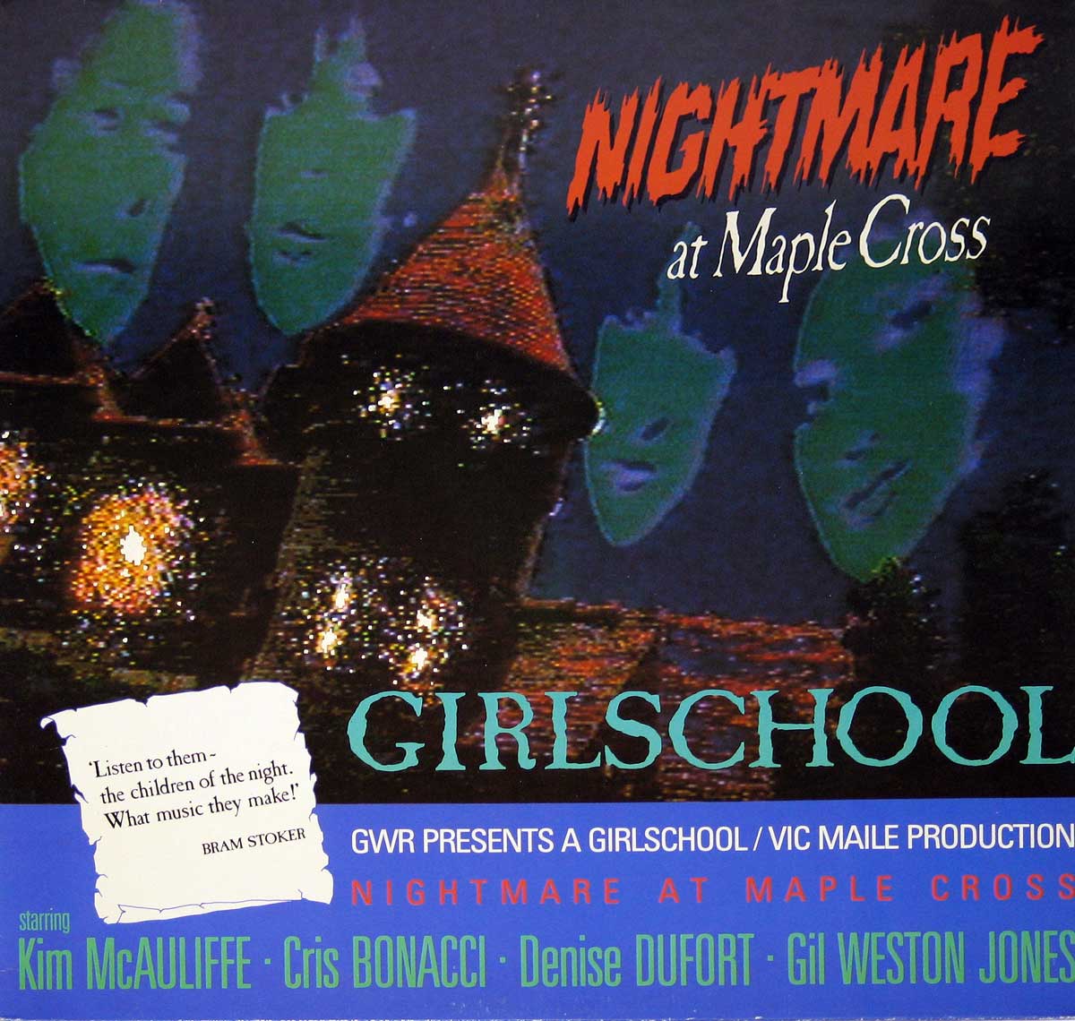 large album front cover photo of: Girlschool Nightmare at Maple Cross 