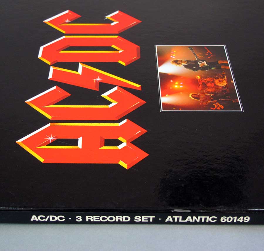 Side view Photo of album showing catalognr of AC/DC - 3 RECORD SET ATLANTIC 60149 
