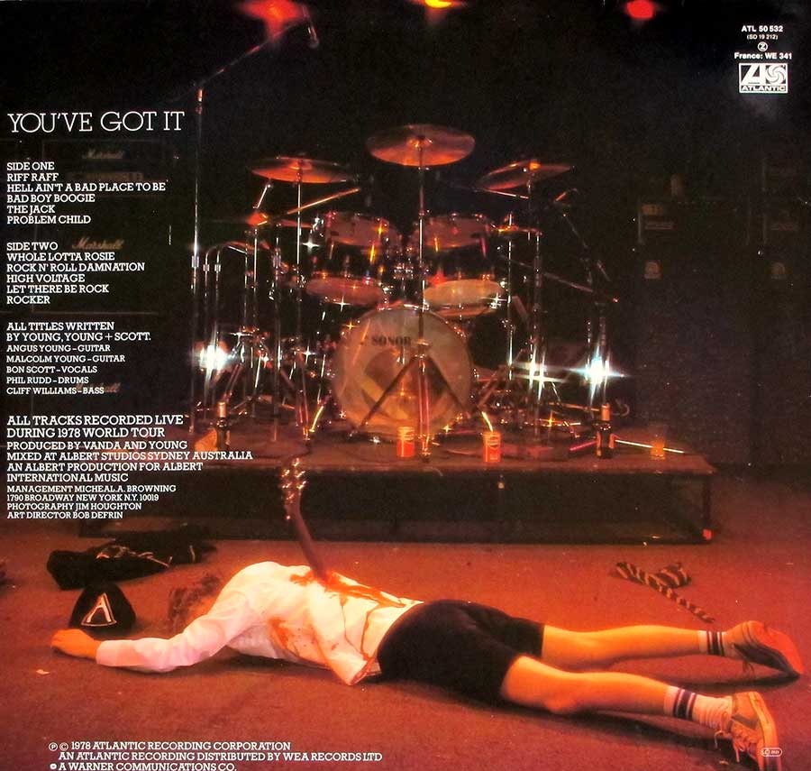 Photo of album back cover AC/DC - If You Want Blood You've Got It 