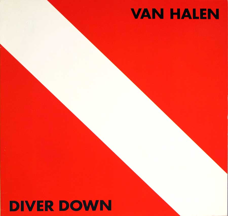 Red and White Coloured album cover of "Diver Down" 