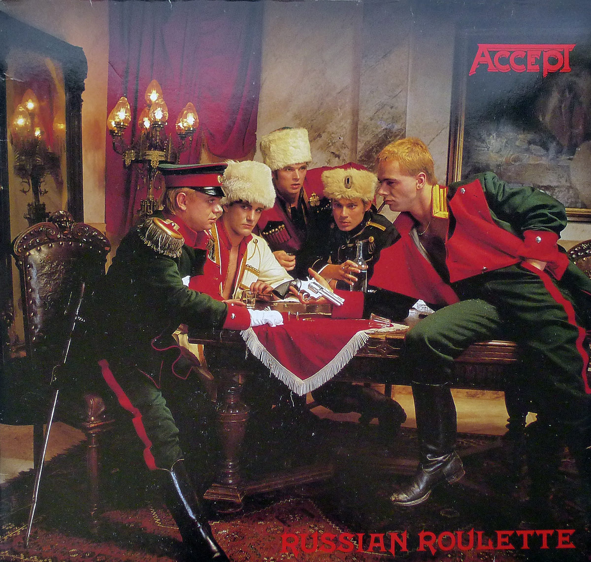 Large Hires Photo of Front Cover of "Russian Roulette" by Accept  