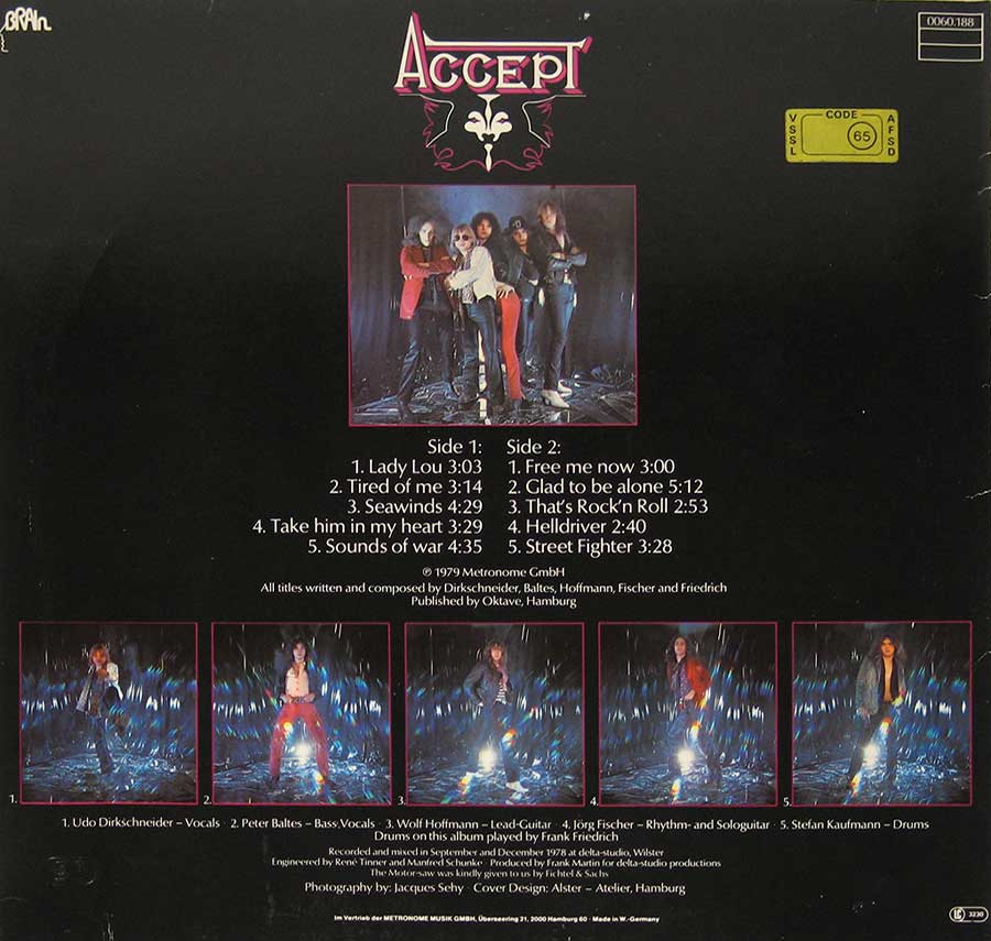 Front Cover Photo Of ACCEPT - Self-Titled 