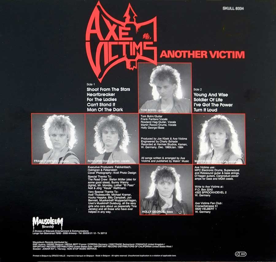High Resolution Photo Album Back Cover of AXE VICTIMS - Another Victim https://vinyl-records.nl