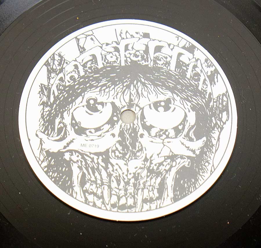 Close up of Side One record's label DANZIG - Danzig Unofficial Feat Metallica ME 0719 12" LP VINYL 
