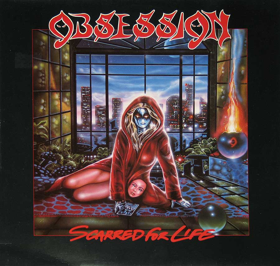 OBSESSION - Scarred For Life 12" Vinyl LP Album front cover https://vinyl-records.nl