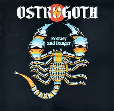 Thumbnail of OSTROGOTH - Ecstasy and Danger Belgian Heavy Metal 12" Vinyl LP Album  album front cover