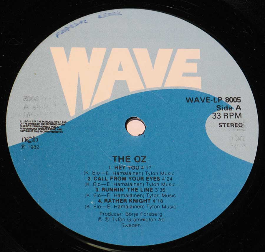 "Hey You" Record Label Details: Wave LP 8005