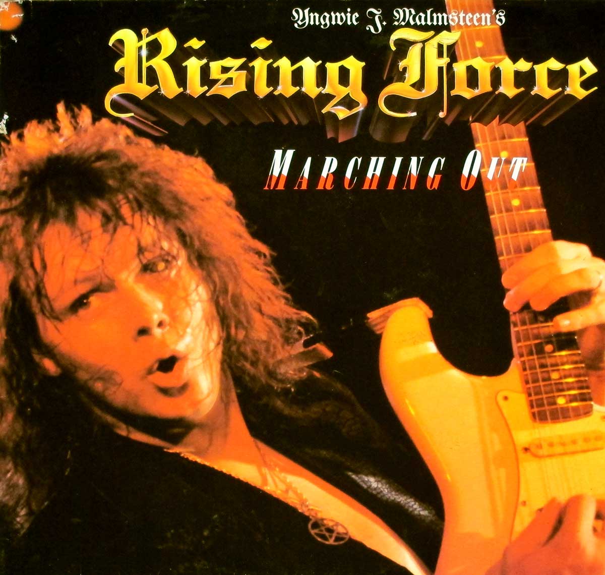 High Quality Photo of Album Front Cover  "YNGWIE MALMSTEEN'S RISING FORCE - Marching Out"