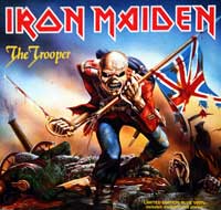 Thumbnail Of  IRON MAIDEN - The Trooper / Another Life 7" Single Blue vinyl + Poster  album front cover