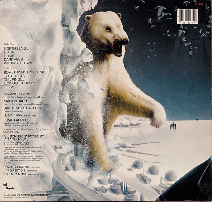 Photo of album back cover JETHRO TULL - Storm Watch ( Netherlands Release )