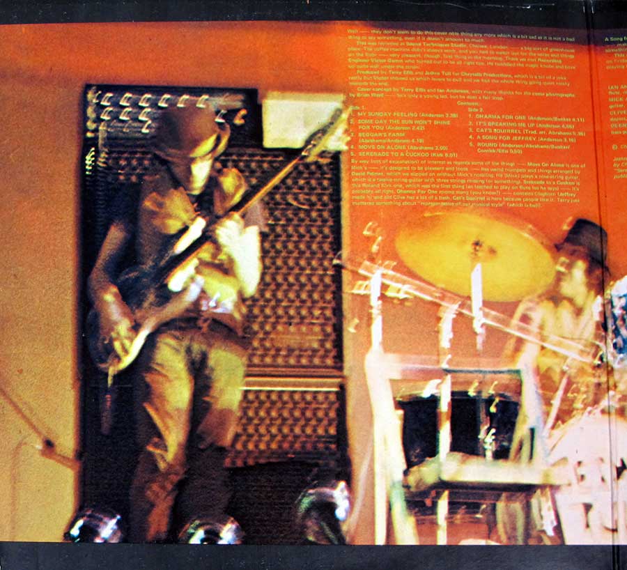 Photo of the left page inside cover JETHRO TULL - This Was UK England Gatefold Cover 12" LP Vinyl Album 