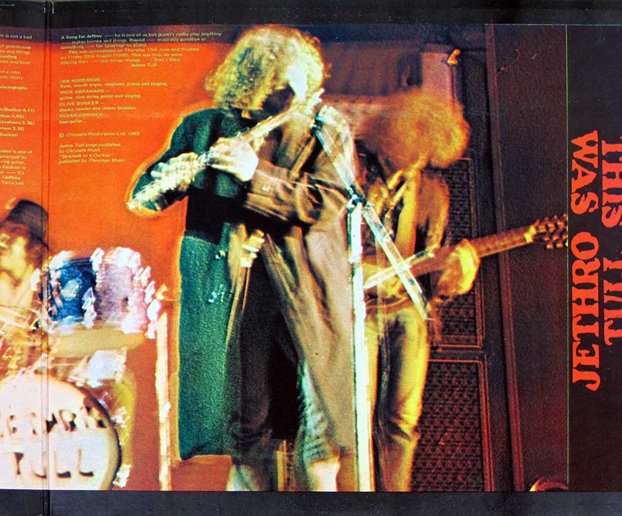 Photo of the right page inside cover JETHRO TULL - This Was UK England Gatefold Cover 12" LP Vinyl Album 