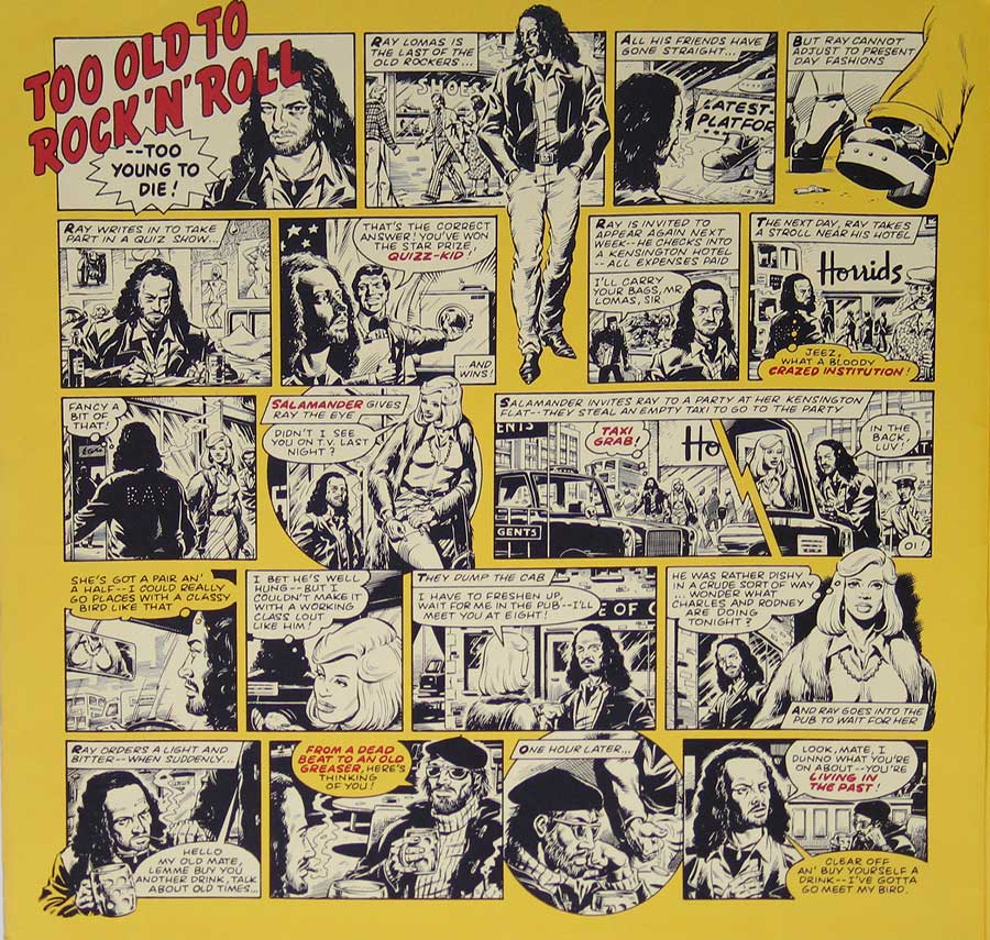 JETHRO TULL - Too Old To Rock 'n' Roll: Too Young to Die Green Label 12" Vinyl LP Album custom inner sleeve