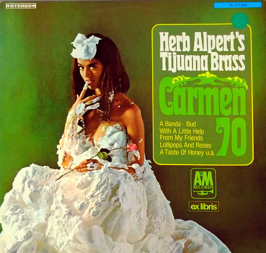 large album front cover photo of: HERB ALPERT & THE TJUANA BRASS CARMEN 70 WHIPPED CREAM EX-LIBRIS AUSTRIA 
