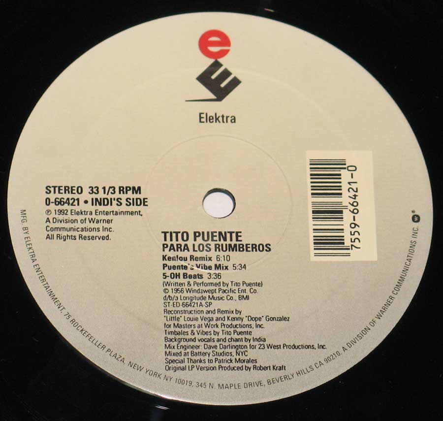 "The Mambo Kings" Record Label Details: Elektra 0-66421 ℗ 1992 Elektra Entertainment Sound Copyright 