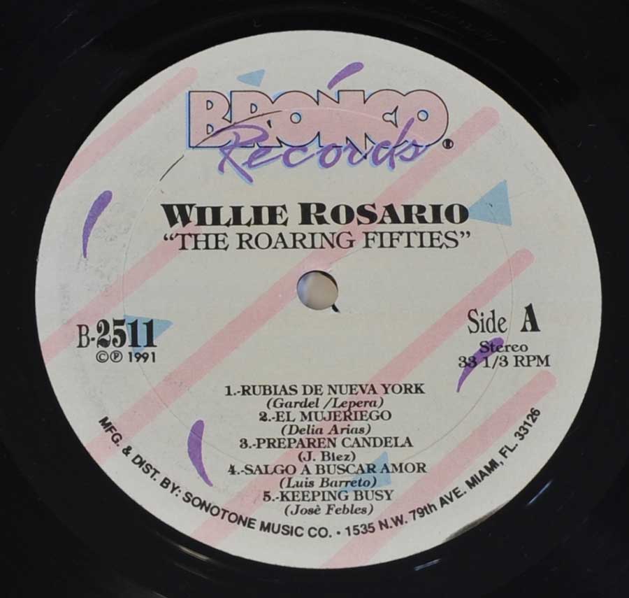 "The Roaring Fifties" Record Label Details: Bronco Records B-2511 © ℗ 1991 