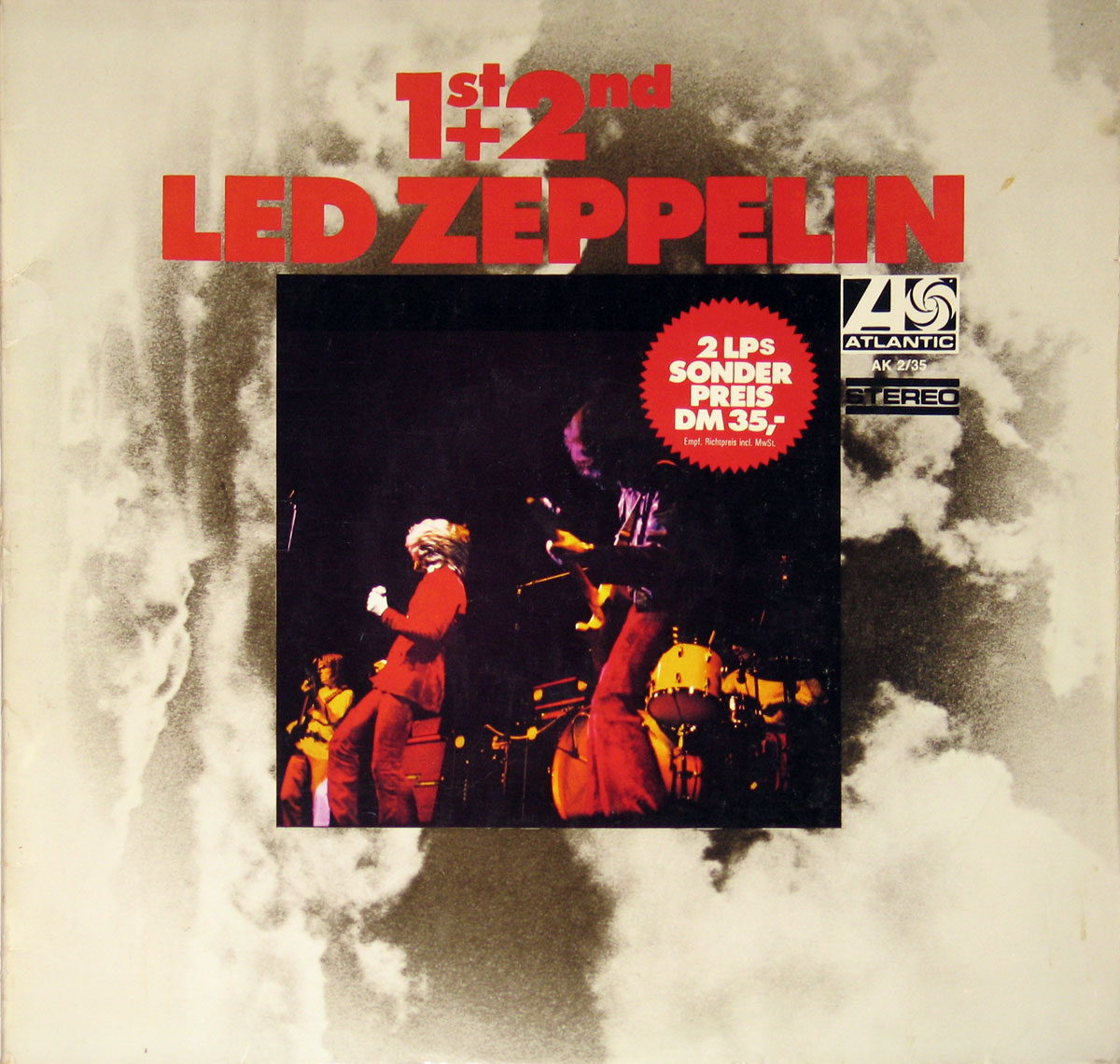 High Resolution Photo of Led Zeppelin 1st + 2nd 2LP Set 