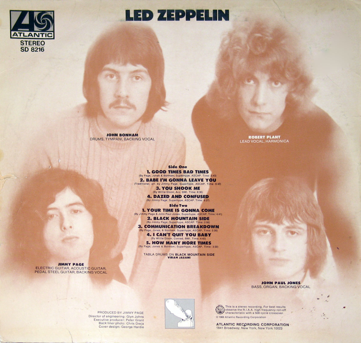 High Resolution Photo of Led Zeppelin - Self-Titled USA release LP 