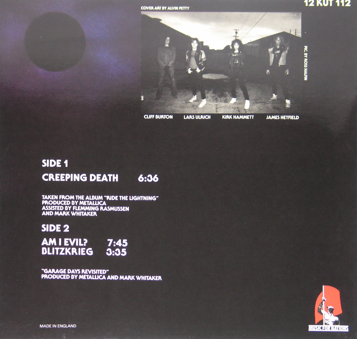 High Resolution Photo of Metallica Creeping Death Blue Vinyl 