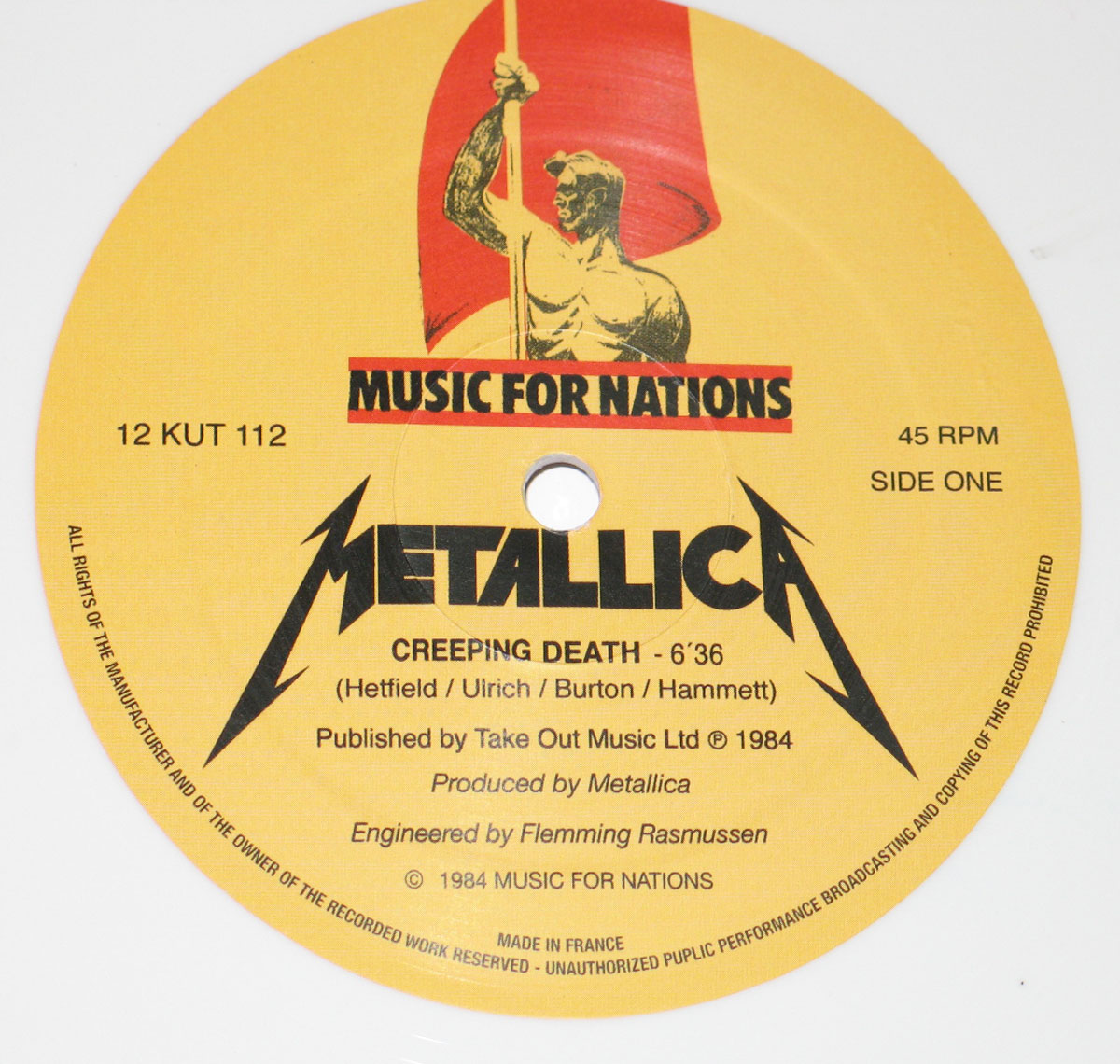High Resolution Photo of Metallica Creeping Death White   Vinyl 