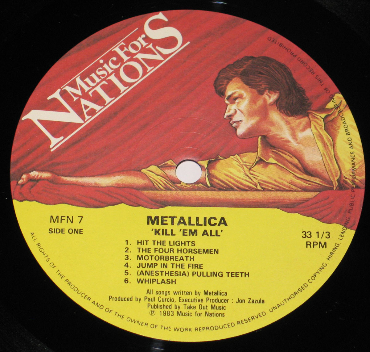 High Resolution Photo Metallica Kill 'Em All France MFN   Vinyl Record