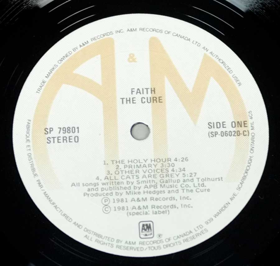 "Faith" Record Label Details: A&M Records SP 7901 