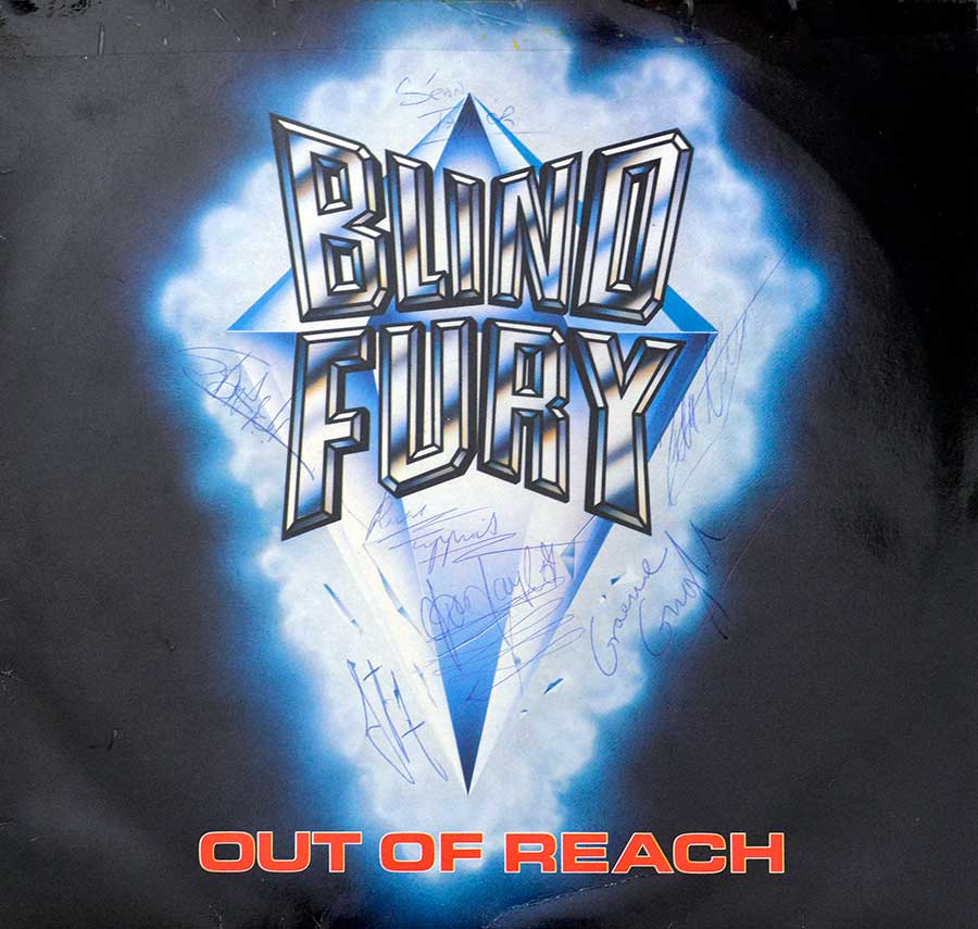 High Resolution Photo Album Front Cover of BLIND FURY - Out of Reach https://vinyl-records.nl