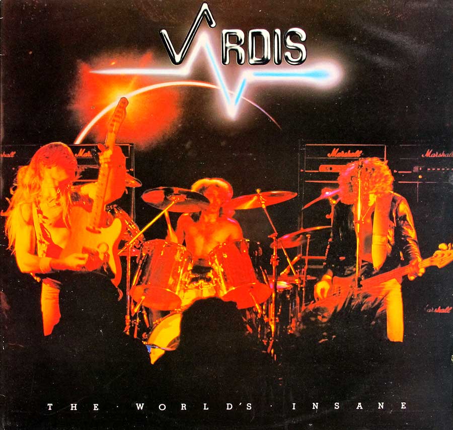VARDIS - The World's Insane NWOBHM 12" LP Vinyl Album front cover https://vinyl-records.nl