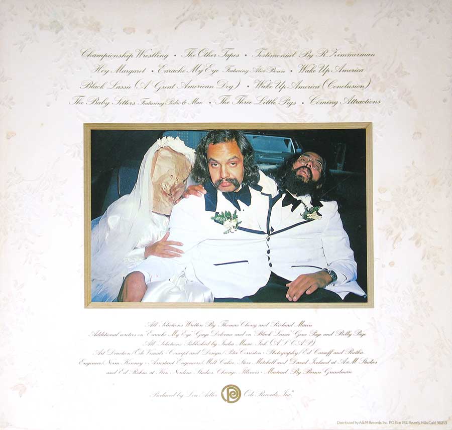 Photo of the right page inside cover CHEECH CHONG's - Wedding Album Gatefold Cover 12" Vinyl LP Album 