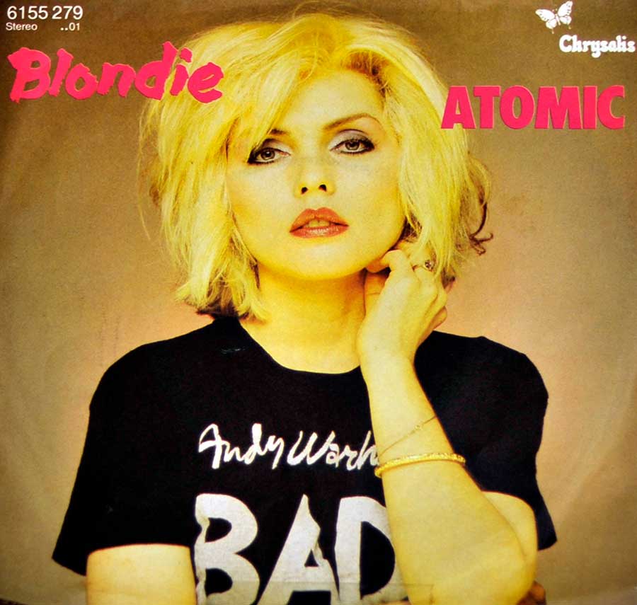 BLONDIE - Atomic Bad Andy Warhol T-shirt 7" Picture Sleeve SINGLE VINYL front cover https://vinyl-records.nl