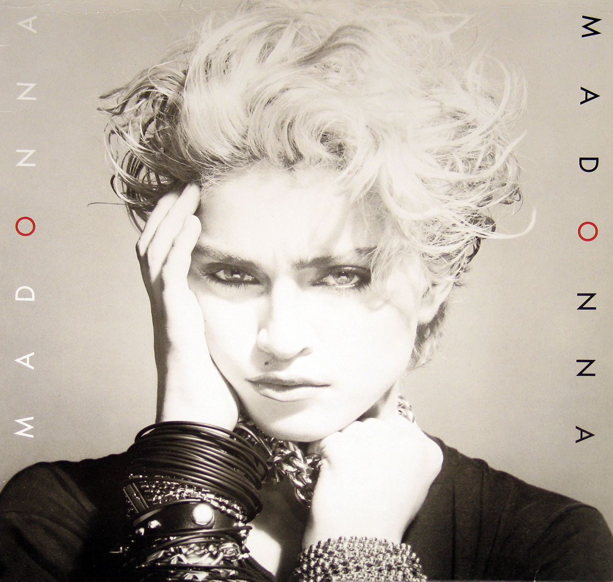 large photo of the album front cover of Madonna