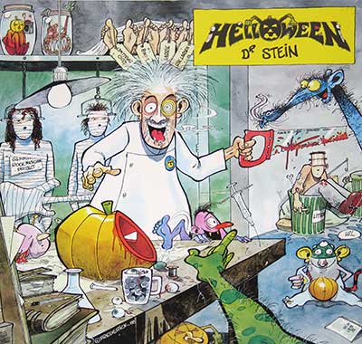 Thumbnail of HELLOWEEN - Dr Stein 12" Yellow Coloured Vinyl album front cover