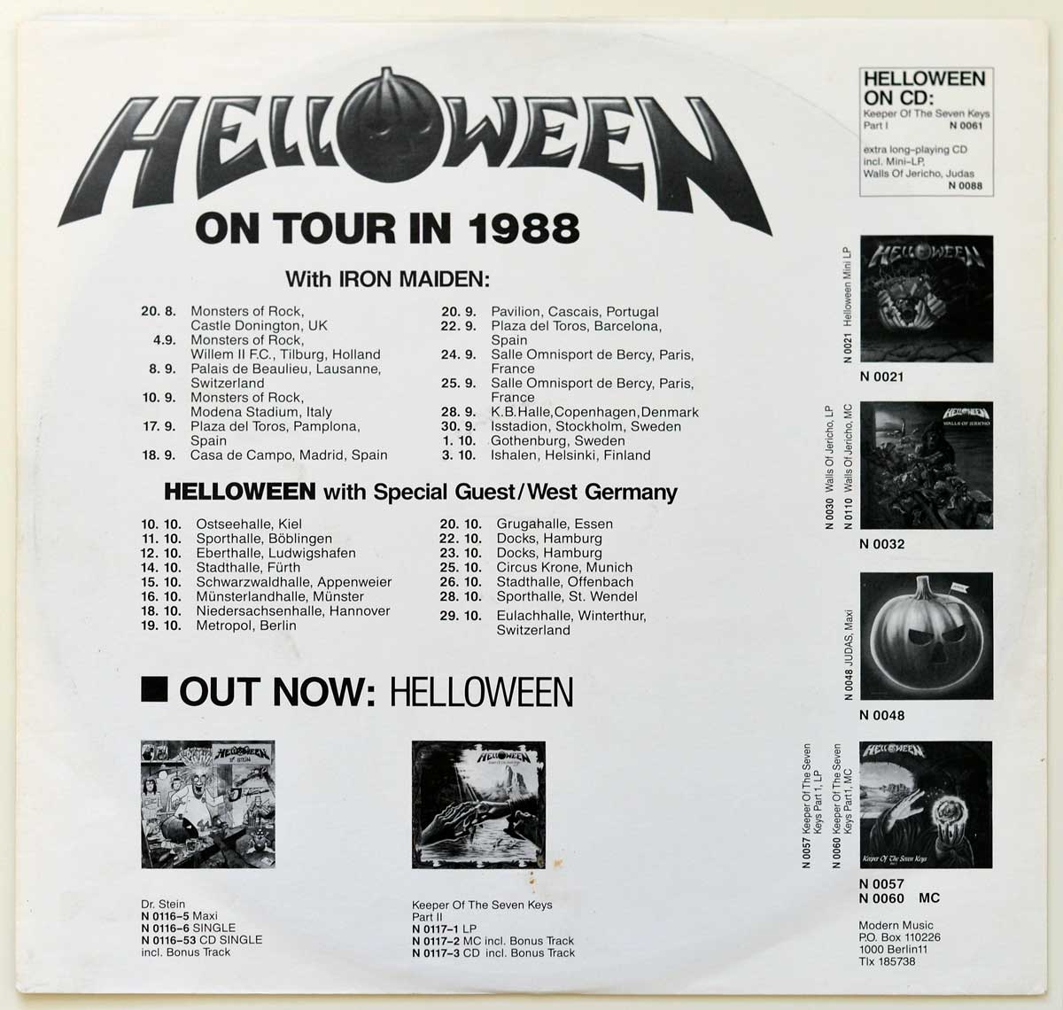 Photo of album back cover HELLOWEEN - Keeper Of The Seven Keys Part II  