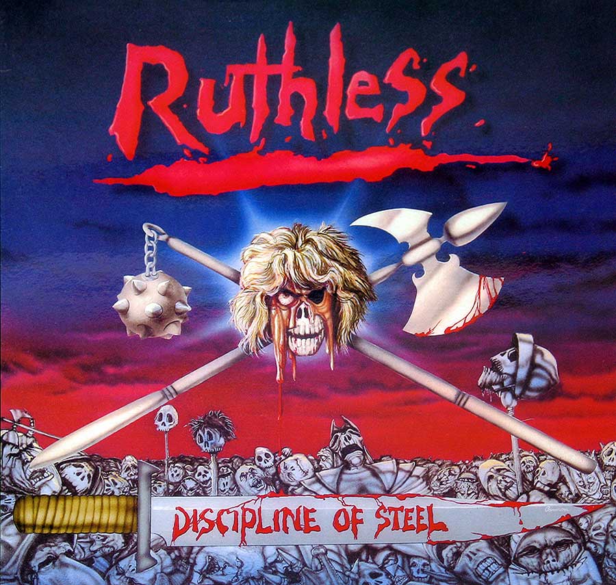 RUTHLESS - Discipline Of Steel Axe Killer 12" Vinyl LP Album
 front cover https://vinyl-records.nl