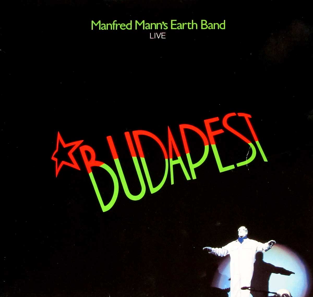 large album front cover photo of: MANFRED MANN'S EARTH BAND BUDAPEST LIVE 12" LP Vinyl Album 