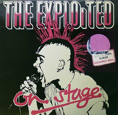 Thumbnail of THE EXPLOITED - On Stage Red Coloured Vinyl 12" Vinyl Album
 album front cover