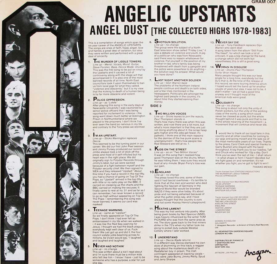High Resolution Photo #11 angelic upstarts angel dust collected highs 1978-1983