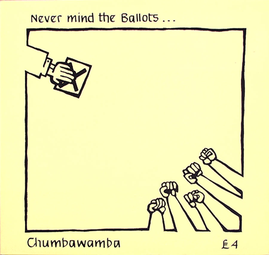 High Quality Album Front Cover Photo of "CHUMBAWAMBA Never Mind The Ballots"