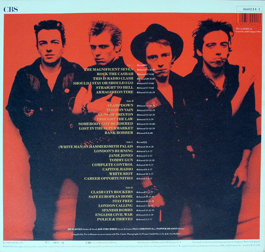 Photo of album back cover THE CLASH - Story Of The Clash Volume 1 12" Vinyl LP Album